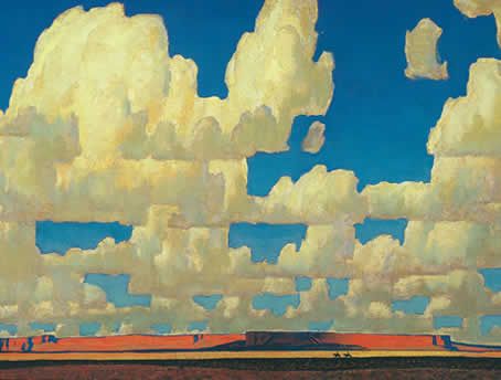 Maynard Dixon Painting Of Clouds, Cloud World, Maynard Dixon, Clouds In The Sky, Bg Design, Desert Art, Southwest Art, Cloud Painting, Wow Art