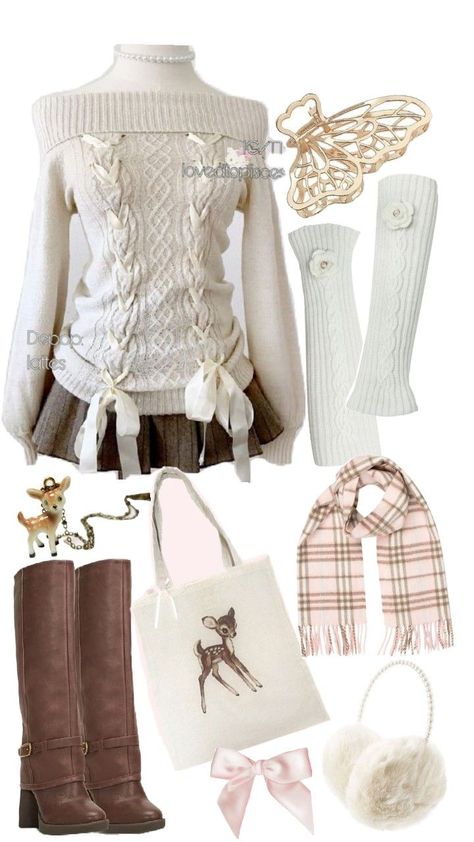 Fawn Outfit, Autumn Coquette, Coquette Outfit, Outfit Boards, Mori Fashion, Doe Eyes, Outfit Autumn, Fall Wear, Cool Fits