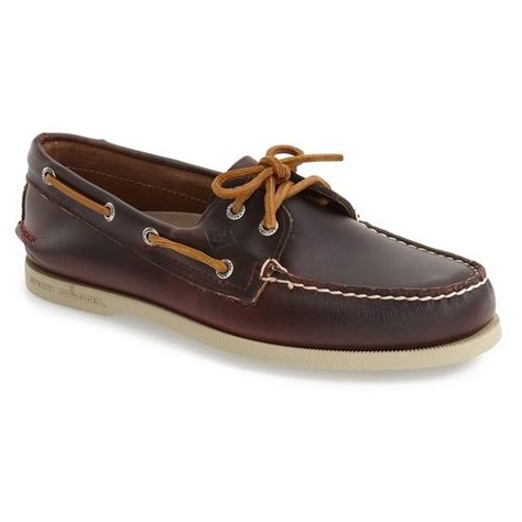 Men's Sperry 'Authentic Original - Waterloo' Boat Shoe ($100) ❤ liked on Polyvore featuring men's fashion, men's shoes, men's loafers, mens lace up shoes, sperry mens shoes, mens leather deck shoes, mens deck shoes and mens leather shoes Sperry Men's Shoes, Leather Boat Shoes, Deck Shoes, Sperry Top Sider, Leather Shoes Men, Sperrys, Leather And Lace, Boat Shoes, Lace Up Shoes