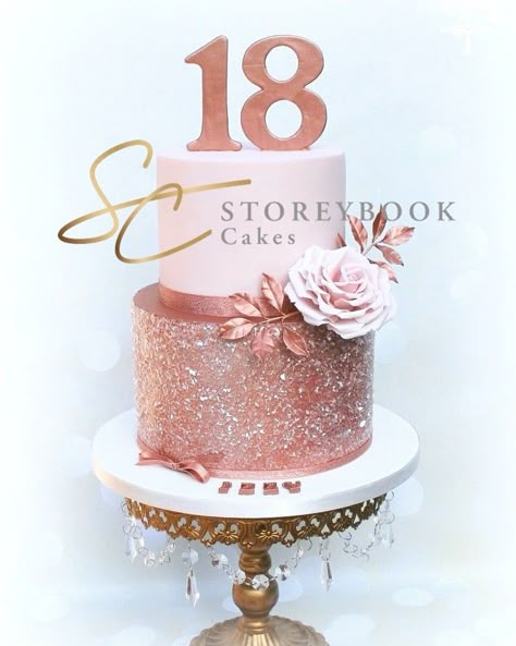 Rose Gold Birthday Cake 18th rose gold cake, rose gold glitter cake. 18th Birthday Cake Rose Gold, Birthday Cake Rose Gold, Birthday Cake 18th Birthday, Rose Gold Birthday Cake, Cake 18th Birthday, 18th Birthday Cake For Girls, 40th Birthday Cake For Women, Gold Glitter Cake, Birthday Cake Roses