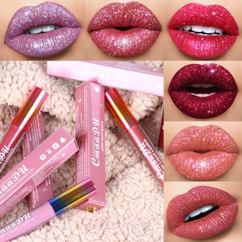 Metallic Liquid Lipstick, Lip Color Lipstick, Glitter Lip, Shimmer Lip Gloss, Glitter Lipstick, Makeup 101, Lipgloss Lips, Glitter Lip Gloss, Long Lasting Lip Gloss