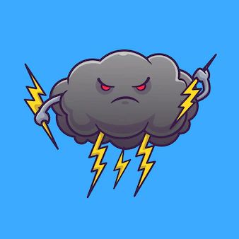 Catalyststuff | Freepik Thunder Cartoon, Lightning Cartoon, Storm Images, Nature Icon, Moon Cartoon, Coffee Cartoon, Cloud Tattoo, Vector Icons Illustration, Cute Tigers