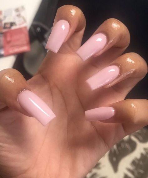 Nails Plain, Romantic Updos, Shiny Nails Designs, Unghie Nail Art, Pink Plain, Acrylic Pink, Smink Inspiration, Nails Medium, Long Acrylic