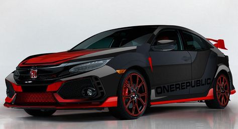 Honda Shows Off A Custom Civic Type R Designed By OneRepublic Lfa Nurburgring, Honda Civic R, Honda Civic New, Honda Civic Si Coupe, Honda Civic Vtec, Honda Type R, Honda Civic Car, Honda Civic Sport, Civic Car