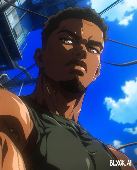 Black Anime Guy, Black Cartoon Characters, Have Inspiration, Black Anime, Black Characters, Black Anime Characters, Futuristic Art, Black Artwork, Black Cartoon