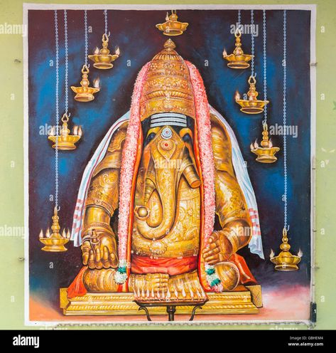 Download this stock image: Image of Karpaga Vinayagar, Lord Ganesha. - GBHEM4 from Alamy's library of millions of high resolution stock photos, illustrations and vectors. Karpaga Vinayagar, Temple Images, The Om Symbol, The Idol, Om Symbol, Lord Ganesha, Tamil Nadu, Ganesha, Birds In Flight