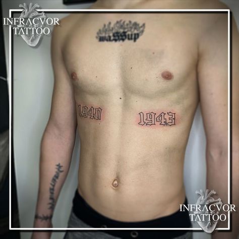 One of my clients wanted to tattoo the year of birth of his grandparents. Here is the result. Date Of Birth Tattoo, Birth Tattoo, Tattoo Chest, Date Tattoos, Creative Profile Picture, Date Of Birth, Tattoos For Guys, Cool Tattoos, Profile Picture