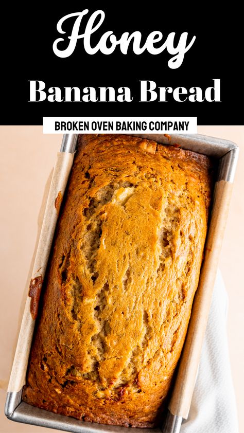 Banana Bread Recipe With Honey, Honey Banana Bread, Banana Bread Honey, Banana Bread Loaf, Honey Bread, Gluten Free Banana Bread, Healthy Banana Bread, Banana Nut Bread, Nut Bread