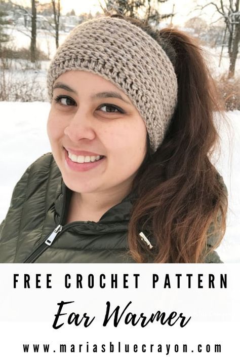 Headband Warmer Crochet, Free Crochet Pattern For Headband, Crochet Thermal Stitch Ear Warmer, Crocheted Headband Patterns Free, Easy Ear Warmer Crochet, Super Bulky Headband Crochet, Simple Crochet Ear Warmer Free Pattern, Crochet Ear Band, Double Crochet Ear Warmer