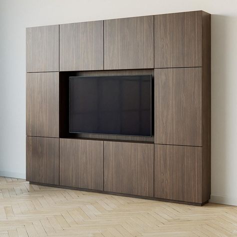 Tv Kastenwanden, Tv Wall Cabinets, Wall Unit Designs, Tv Entertainment Units, Wardrobe Interior Design, Home Decor Hooks, Apartment Interior, Cabinet Design, Wall Unit