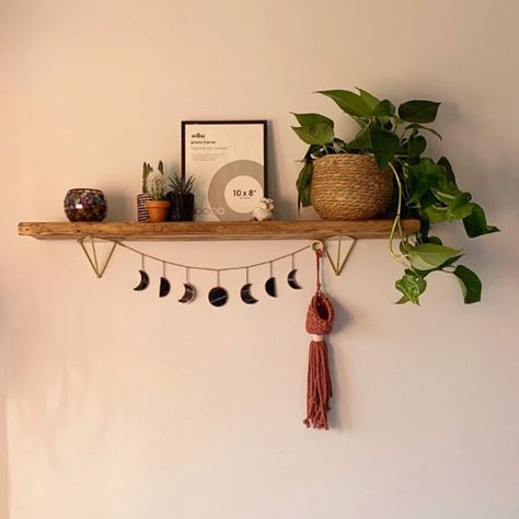 Nilou on Instagram: “Beautiful photo from one of my lovely customers 💓I love how gorgeous and magical this moon phases garland look on her wall 😍🌙✨” Moon Garland, Moon Phases, Look On, Beautiful Photo, Floating Shelves, That Look, Moon, I Love, 10 Things