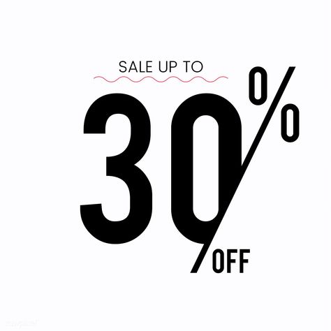 Sale up to 30 percent off promotion vector | free image by rawpixel.com Business Marketing Design, 30 Percent Off, Instagram Graphics, Promotional Design, Sale Banner, Email Design, For Sale Sign, Marketing Design, Instagram Icons