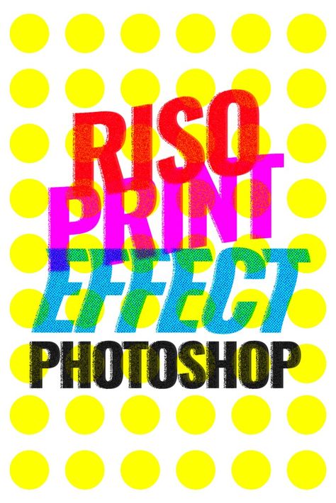 Riso Print Effect in Photoshop - Maker Lex Riso Effect Illustrator, Riso Effect Photoshop, Risograph Effect Photoshop, Article Thumbnail Design, Risograph Design Poster, How To Make A Poster In Photoshop, Riso Graphic Design, Overprint Effect, Risograph Graphic Design