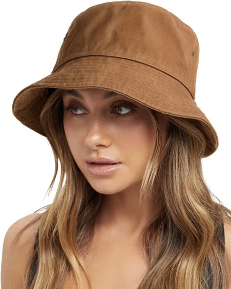 FURTALK Bucket Hats for Women Washed Cotton Packable Summer Beach Sun Hats Mens Womens Bucket Hat with Strings for Travel Womens Bucket Hat, Bucket Hat With String, Bucket Hats For Women, Beach Bucket Hat, Beach Bucket, Bucket Hat Women, Hat Accessories, Women Hat, Sun Hats For Women