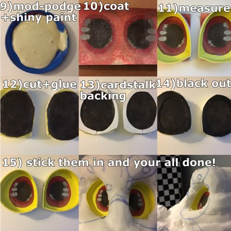 Fursuit Kemono Base, How To Make Fursuit Eyes, Fursuit Making, Fursuit Tutorial, Diy Crafts For Teen Girls, Paint Black, Plushie Patterns, Cosplay Tutorial, Cosplay Diy