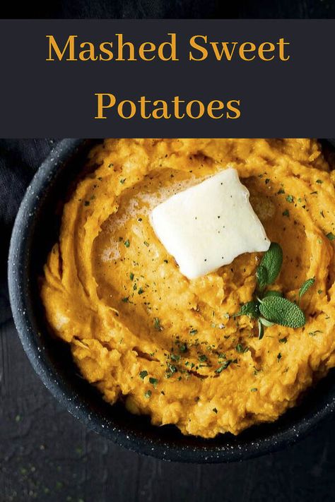 Savory Mashed Sweet Potatoes Recipe Savory Mashed Sweet Potatoes, Mashed Sweet Potatoes Recipe, Grands Recipes, Lasagna With Bechamel Sauce, Mashed Yams, Sweet Potato Recipes Mashed, Roasting Garlic In Oven, Sweet Potatoes Recipe, Honey Cream