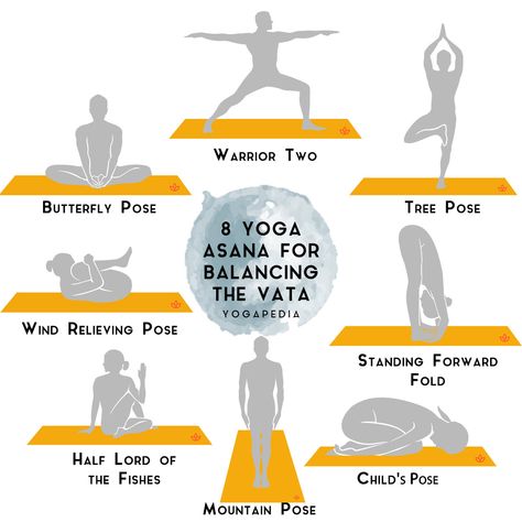 Vata Dosha Workout, Vata Dosha Exercise, Dosha Vata Diet, Vata Dosha Yoga Poses, Vata Yoga Poses, Vata Dosha Balance, Vata Dosha Yoga, Balancing Vata Dosha, Yoga For Vata Dosha