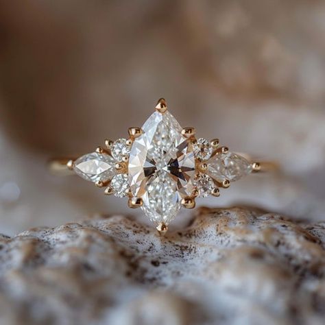 Fantasy Engagement Rings: Which Fairycore Style Are You? – Valley Rose Fnatasy Rings, Garden Inspired Engagement Ring, Very Unique Wedding Rings, Aurora Engagement Ring, Fancy Engagement Rings Unique, Secret Garden Engagement Ring, Engagement Ring Fairytale, Vintage Fairy Engagement Rings, Fairy Inspired Engagement Rings