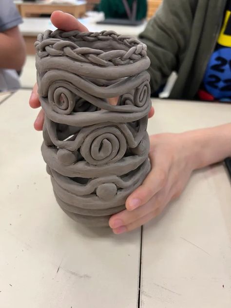 Coil Lantern Video Tutorial - THAT ART TEACHER Air Dry Clay Art Lessons, Air Dry Clay Lantern, Easy Coil Pots, Clay Coil Projects, 5th Grade Clay Projects, Elementary Clay Projects, Middle School Pottery Projects, Middle School Ceramics Projects, Middle School Clay Projects