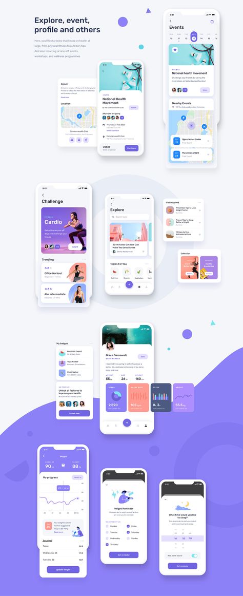 App on Behance Meditation Podcast, Application Ui Design, Gym App, To Do App, Ux Kits, Ui Ux 디자인, Ux App Design, App Design Layout, Mobile Mockup