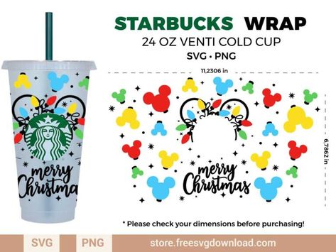 Starbucks Wrap Svg, Christmas Tumblr, Starbucks Wrap, Nightmare Before Christmas Pumpkin, Starbucks Cup Design, Starbucks Design, Cricut Projects Easy, Starbucks Svg, Mickey Svg