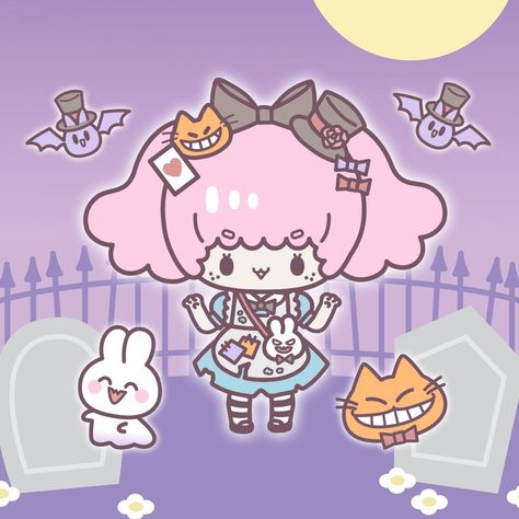 Kawaii Halloween Aesthetic, Halloween Bujo, Kawaii Halloween Stickers, Halloween Ephemera, Love Pastel, Halloween Graveyard, Cute And Spooky, Drawing Doodles, Kawaii Illustration