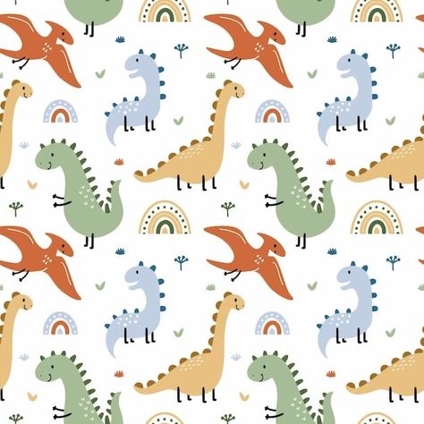 Dinosaur Seamless Pattern, Baby Fabric Prints, Dinosaurs Background, Animals Background, Dinosaur Patterns, Clothing Printing, Dinosaur Wallpaper, Dinosaur Fabric, Dinosaur Illustration