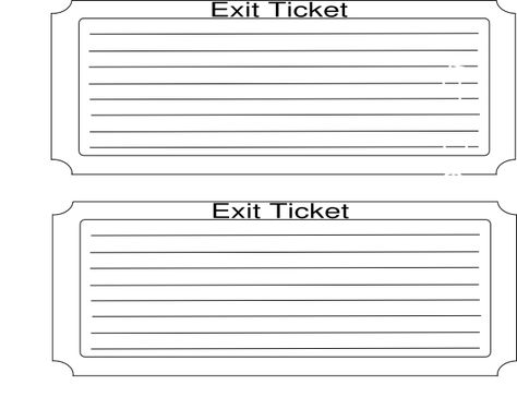 (Even) More on Analyzing Exit Tickets - Teach Like a Champion Exit Tickets Template, Teach Like A Champion, Ticket Template Free, Science Web, Soccer Awards, Exit Slip, Exit Slips, Math Apps, Flower Journal