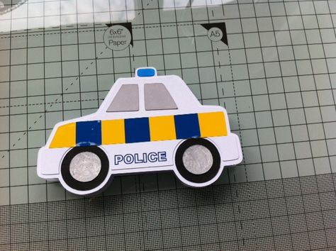 shaped police car card People Who Help Us, Card Design Handmade, Car Card, Boy Cards, Police Car, Police Officers, Wedding Stationary, Police Cars, Card Designs