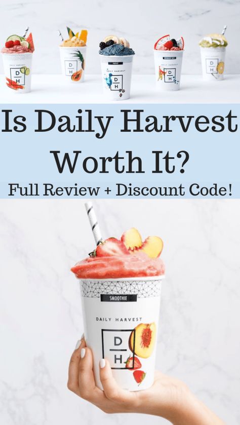 Daily Harvest Review: Is this vegan smoothies and meal delivery service worth it? Full guide on what flavors and cups are the best and what to order! Daily Harvest Smoothies, Healthy Nice Cream, Banana Ice Cream Recipe, Pizza Dessert, Travel Restaurant, Oat Bowls, Daily Harvest, Travel Flight, Flight Travel