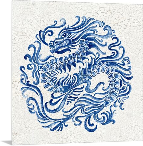 Metal Print entitled Chinese Porcelain II.  Multiple sizes available.  Primary colors within this image include White, Muted Blue, Gray Blue, Black.  Made in the USA.  All products come with a 365 day workmanship guarantee.  Inks used are latex-based and designed to last.  Canvas frames are built with farmed or reclaimed domestic pine or poplar wood.  Canvas is designed to prevent fading. Japanese Wave, Chinese Blue, Grand Art, Chinese Porcelain, Stock Paper, Fine Arts Posters, Big Canvas Art, Bungalow Rose, Classic Art