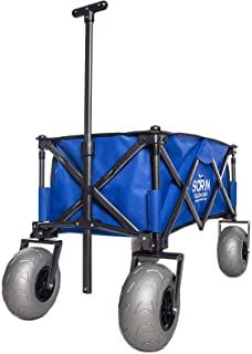 Amazon.com : beach cart Beach Cart Diy, Beach Fishing Cart, Wagon Camping, Beach Trolley, Beach Wagon Cart, Electric Wheelbarrow, Fishing Cart, Sand Garden, Garden Wagon