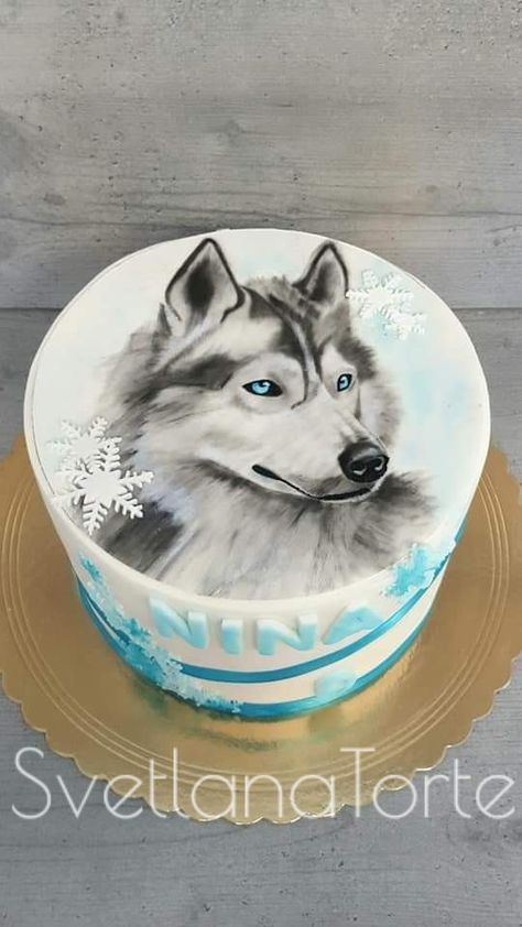 Husky Cake Ideas, Husky Birthday Cake, Husky Cake, Wolf Cake Birthdays, Wolf Cake Ideas, Wolf Theme Cake, Great Wolf Lodge Birthday Cake, Wolf Birthday Cake, Wolf Cake Topper