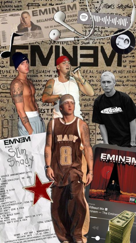 FOLLOW FOR FOLLOW? #eminem #slimshady #collage #rap #spotify #music #y2k Eminem Collage, Music Y2k, 90s Rappers, Eminem Wallpapers, Eminem Quotes, Follow For Follow, Eminem Photos, Y2k Posters, Chicka Chicka