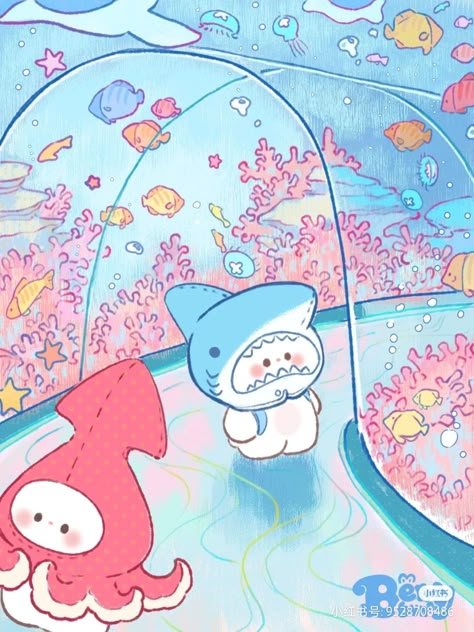 Sea Bunny Wallpaper, Sea Bunnies, Pool Illustration, Beach Cleaning, Cartoon Sea Animals, Whimsical Art Journal, Njoy Obs, Cute Lockscreens, Pool Art