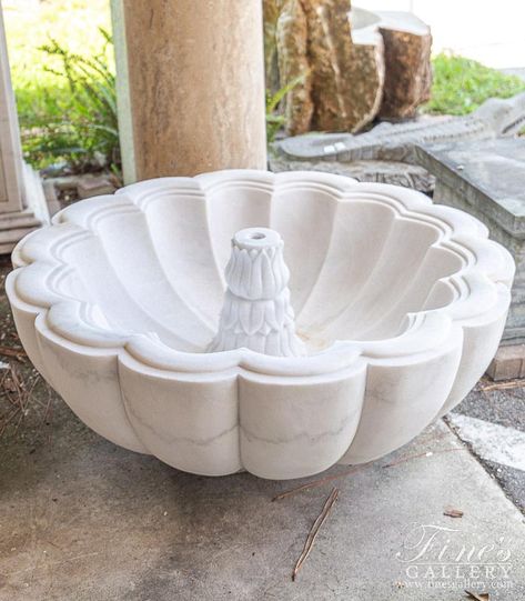 Marble | Marble Fountains | Product Page 18 | Fine's Gallery, LLC. Marble Fountain, Animals With Horns, French Limestone, Travertine Marble, Mediterranean Style Homes, Earth Tone Color, Fountain Feature, Luxury Marble, Beige Marble