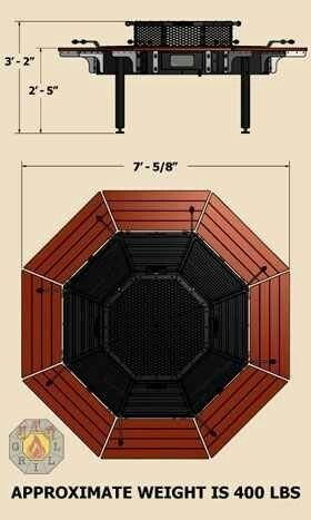 Grill Fire Pit, Barbeque Grill Design, Diy Picnic Table, Fire Pit Party, Outdoor Fire Pit Designs, Bbq Table, Outdoor Fire Pit Table, Grill Table, Diy Bbq