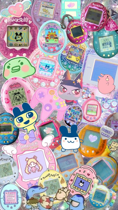 Nonsense 90’s wallpaper Tamagotchi Wallpaper, Tamagotchi Color, Kawaii Tamagotchi, S Wallpaper, Japan Kawaii, Tech Background, Mac Wallpaper, Virtual Pet, Cool Wallpapers Art