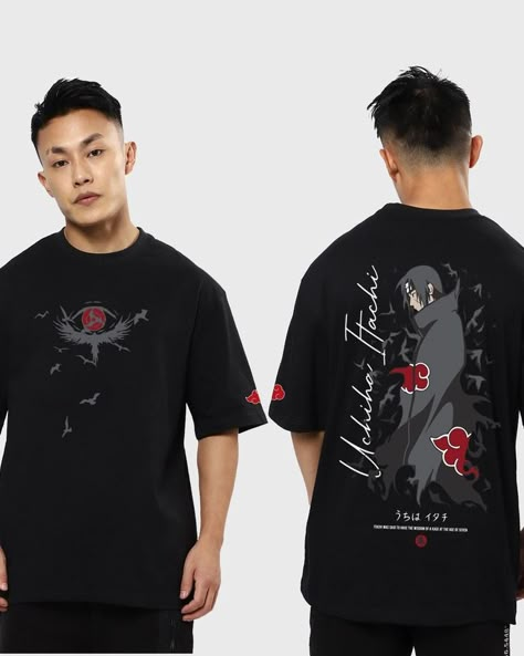 Naruto Shirts, T-shirt Photography, Mehndi Dress, Tee Shirt Fashion, Graphic Tshirt Design, Anime Shirt, Itachi Uchiha, T Shirt And Shorts, Designer Suits