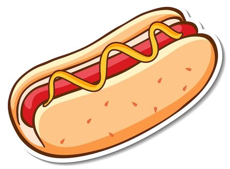 Diseño de etiqueta de comida rápida con ... | Free Vector #Freepik #freevector #marco-animales #canino #perro-animado #perro-dibujo Hot Dog Illustration, Hod Dog, Potato Sticks, Business Cartoons, Chili Dogs, Dog Vector, Food Stickers, Dog Illustration, Dog Images