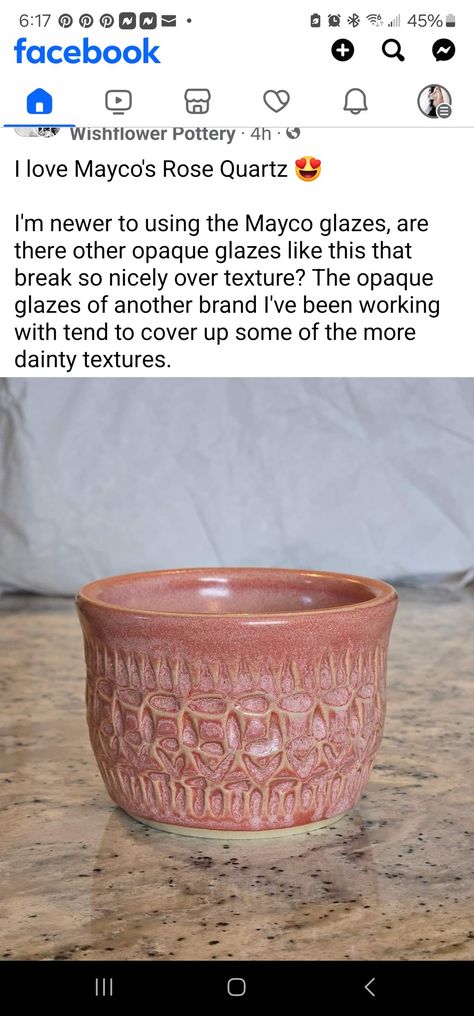 Mayco Glaze Rose Quartz, Mayco Glaze, Glaze Combos, Pottery Inspo, Pottery Glaze, Pottery Glazes, Glazes For Pottery, Ceramic Painting, Painting Ideas