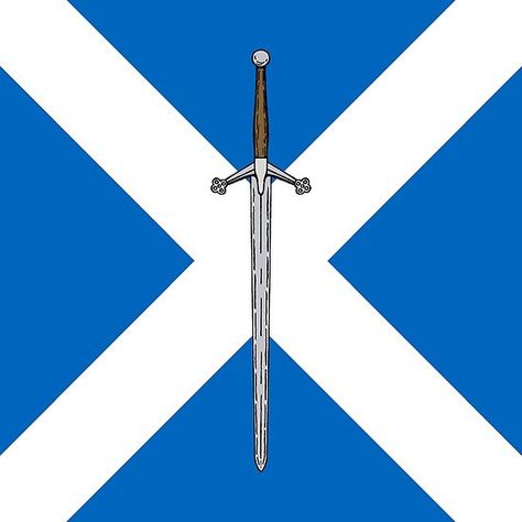 SOLD 1/6/2018 through Redbubble to an admirer of art in the United States: 2x Sticker of Claymore on Saltire.  #Redbubble #sold #stickers #Scottish_claymore #Scottish_sword #claymore #two_handed_sword #sword #Scottish_saltire #saltire Scottish Claymore, Scottish Flag, Jesus Christ Superstar, Bristol Board, Hardcover Notebook, Spiral Notebook, Wind Turbine, Swords, Art Boards