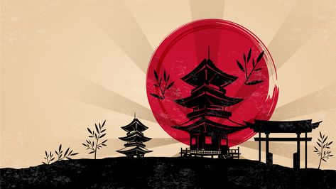 Japanese Gif, Japanese Background, Japanese Forest, Powerpoint Free, Theme Template, Japanese Kanji, Powerpoint Template Free, Japanese Characters, Art Japonais