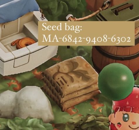 Acnh Bags Design, Animal Crossing Cardboard Box Design, Stacked Bags Acnh, Acnh Soil Bags, Acnh Seed Bag Design, Acnh Stacked Bags Design, Forest Island, Acnh Path, Acnh Cottagecore