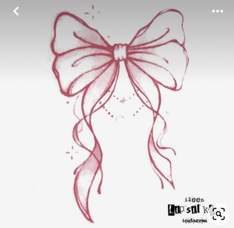 Bow On Back Of Neck Tattoo, Flower And Bow Tattoo, Ribbon Tattoos Thigh, Bow Tattoo Meaning, Butterfly Bow Tattoo, Ribbon Tattoo Stencil, Red Ribbon Tattoo, Ribbon Tattoo Design, Bow Tattoos