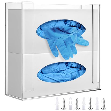 PRICES MAY VARY. Space Saving: our acrylic glove box holder can hold 2 boxes of disposable glove boxes, easy to pull out and put in, and is wall mounted design, which can save a lot of space and keep your room tidy and clean Reliable Material: the wall mounted glove dispenser is made of quality acrylic material, strong and durable, can serve you for long term use, reliable and convenient; With high transparency, you can easily see the items that you want to take through Suitable Size: the glove Disposable Gloves, Cleaning Closet, Box Organizer, Glass Boxes, Organizer Storage, Kitchen Cleaning, Acrylic Colors, Acrylic Material, Storage Rack