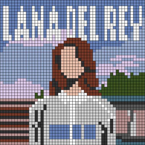 Cover Music, Music Song, Alpha Pattern, Friendship Bracelet, Lana Del Rey, Stitch Pattern, Pixel Art, Songs, Pattern