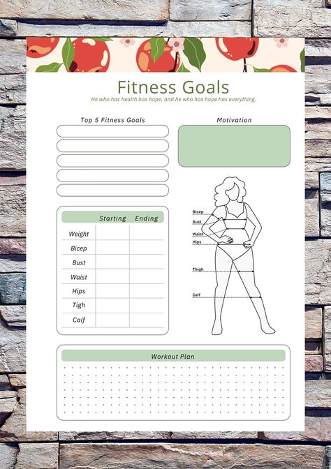 Weight Measurement Chart, Popular Printables, Training Journal, Fitness Tracker Printable, Calf Exercises, Weight Lo, Fitness Planner Printable, Health Improvement, Wellness Journal