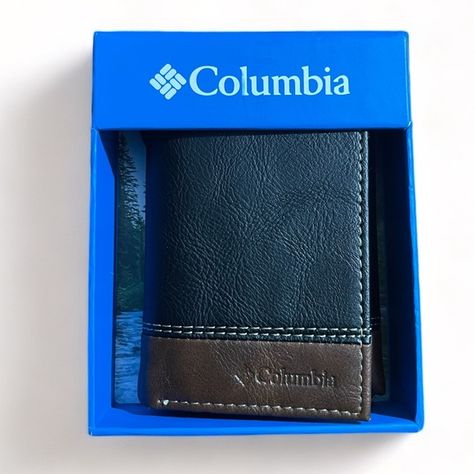 Columbia Men's Trifold Wallet Wallet Shop, Trifold Wallet, Wallet Fashion, Your Cards, Black And Brown, Columbia, How To Look Better, Wallet, Jewelry Watches