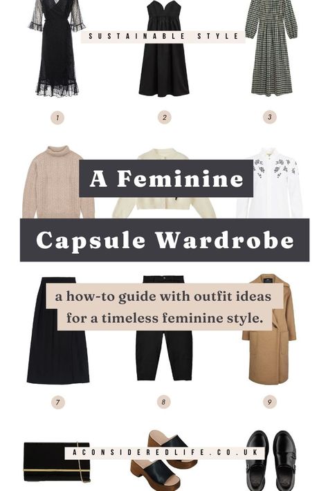 A Feminine Capsule Wardrobe Feminine Capsule Wardrobe, Elegant Capsule Wardrobe, Wardrobe Challenge, Soft Feminine Outfits, Feminine Wardrobe, Effortless Outfit, Winter Capsule Wardrobe, Feminine Chic, Elegant Girl